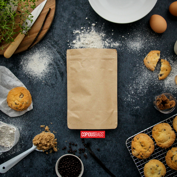 8 oz kraft stand up bag | baking mix packaging