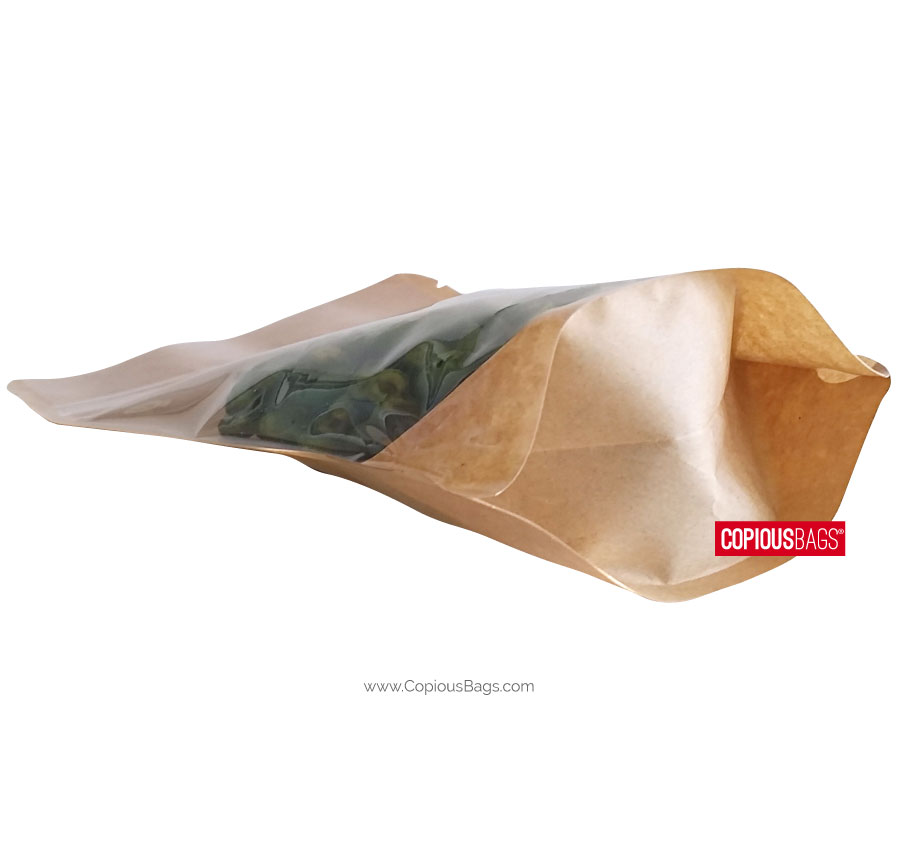 Kraft-Clear-Stand-Up-Pouch-Bag-Gusset