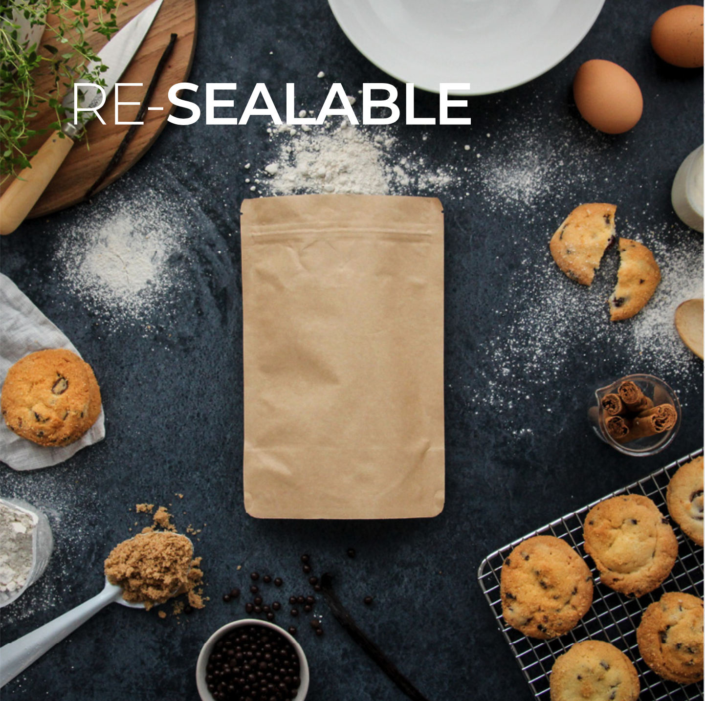 Resealable kraft bags - copious bags